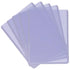Set of Ultra PRO 3 x 4 inch clear toploaders fanned out to display quantity and thickness, offering rigid protection for collectible trading cards.