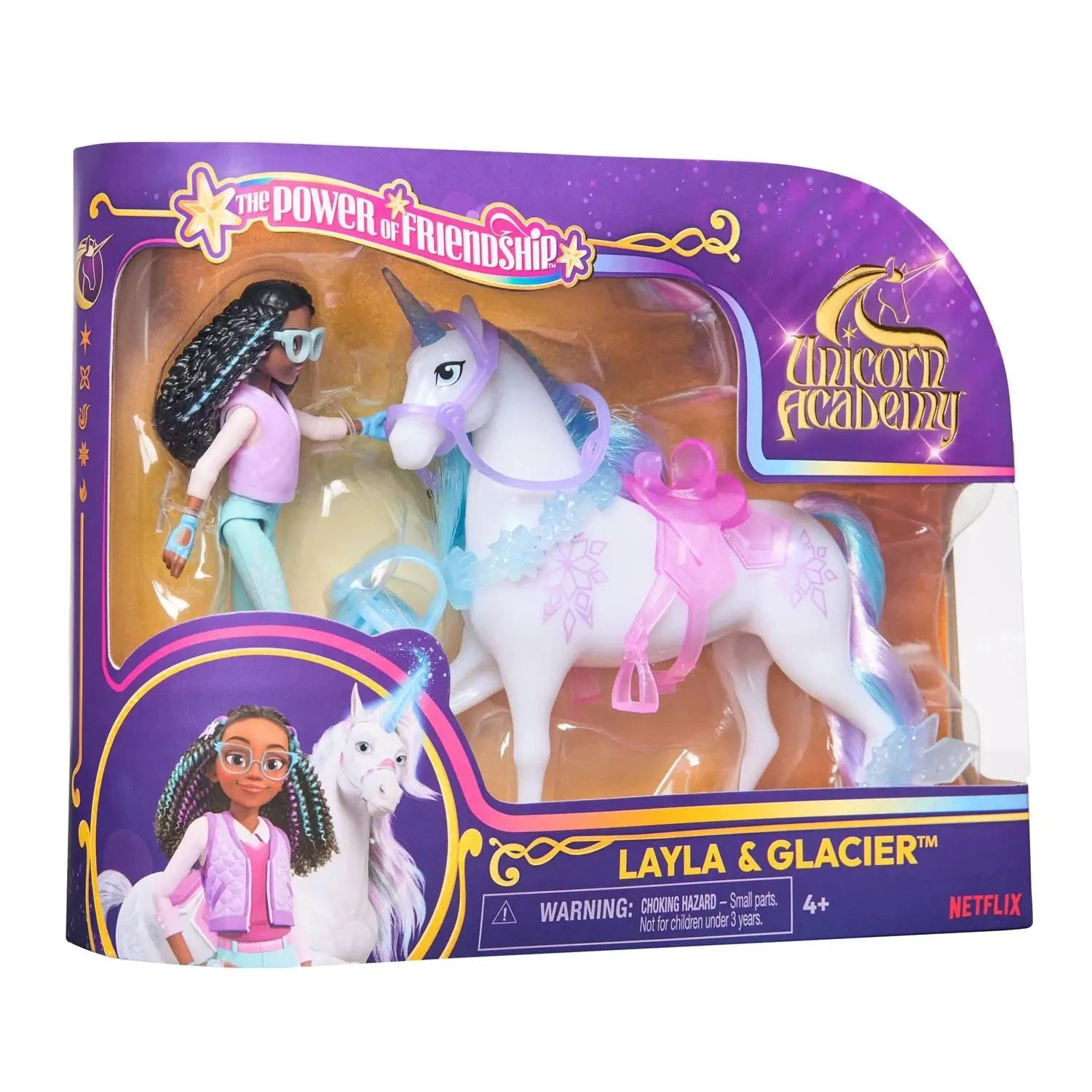 Unicorn Academy Layla & Glacier Power of Friendship Animal and Figure Set