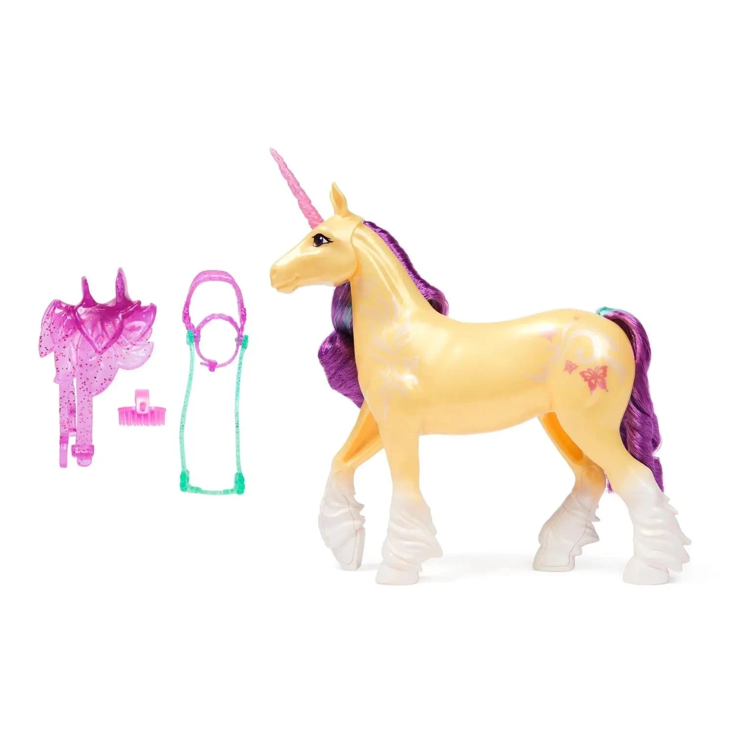 Unicorn Academy Power of Friendship Leaf with Translucent Saddle & Bridle 11-Inch Unicorn Figure