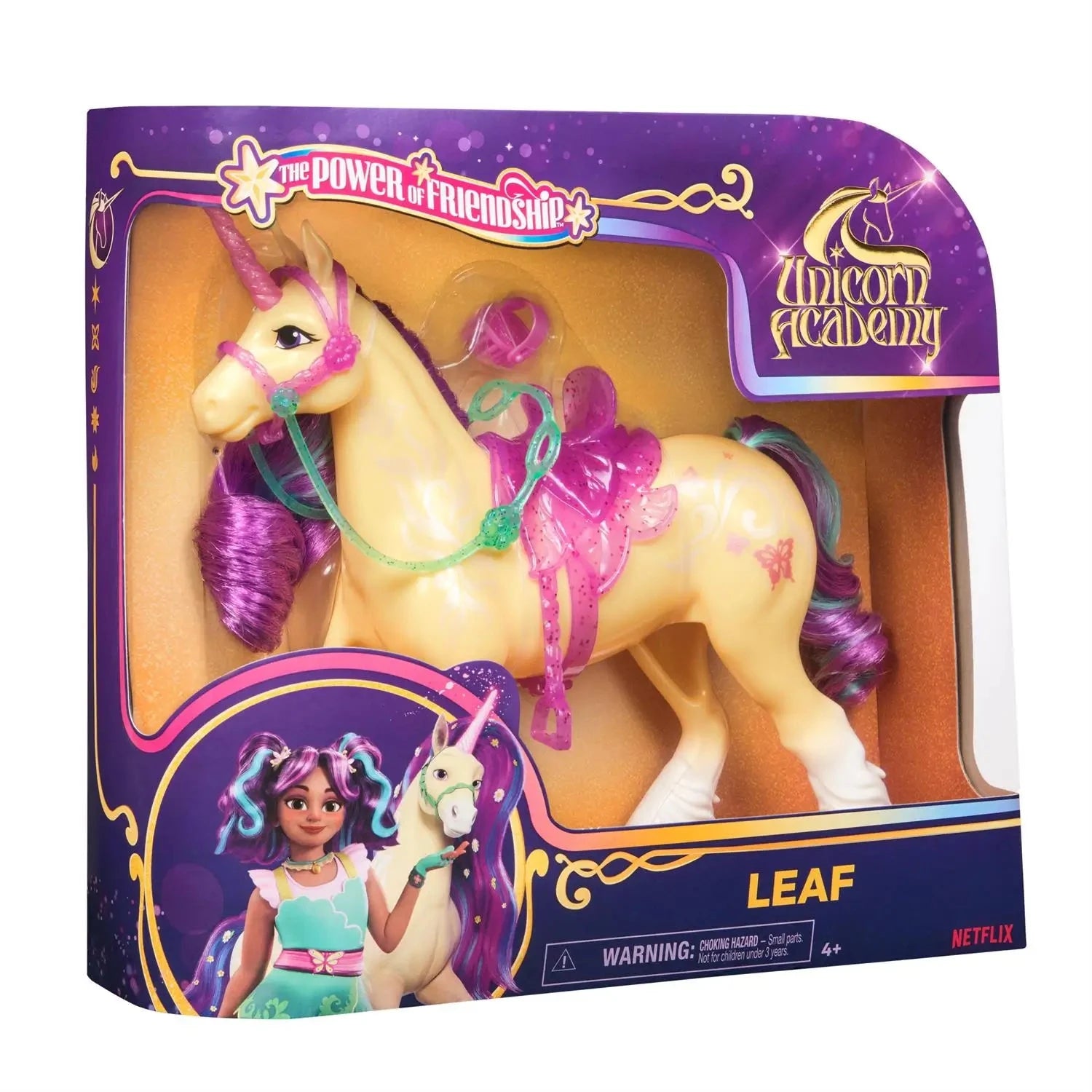Unicorn Academy Power of Friendship Leaf with Translucent Saddle & Bridle 11-Inch Unicorn Figure