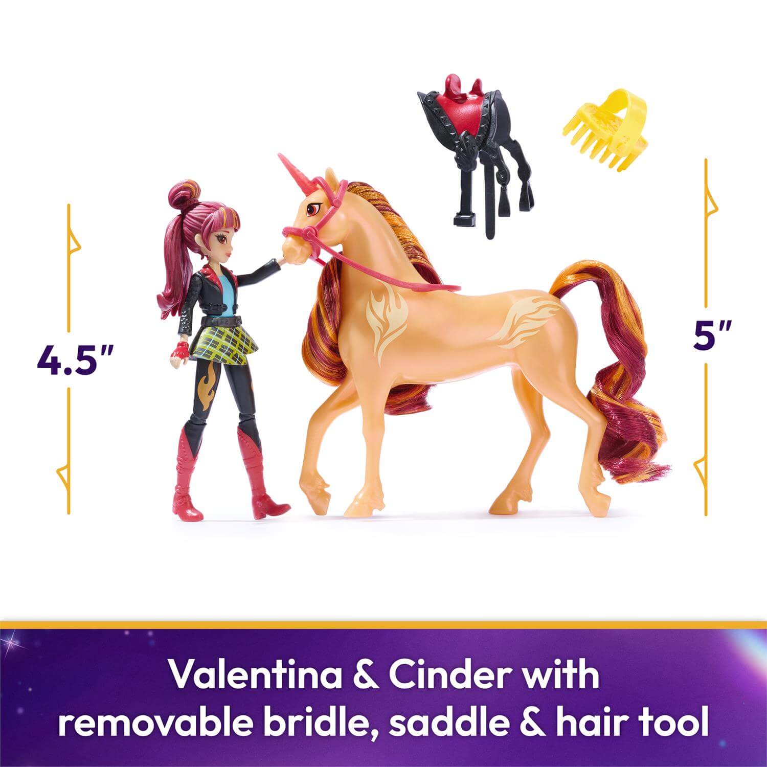 Unicorn Academy Valentina & Cinder Animal and Figure Set