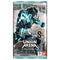 Kaiju No. 8 trading card booster pack featuring a dark metallic armored creature with glowing blue energy streaks, shown mid-charge against a hazard-marked background, promoting Bandai Union Arena TCG.