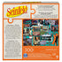 Seinfeld 300 piece puzzle box back with multicolor printed cardboard surface, rectangular form, showing product details, collage imagery, and text descriptions, designed as retail packaging on a clean white background.