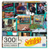 Seinfeld 300 piece puzzle box with multicolor printed cardboard surface, rectangular shape, featuring collage of sitcom scenes and characters, designed as collectible jigsaw puzzle packaging on a white background.