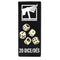 Warhammer dice set with ivory 12mm D6 plastic cubes, black pips and skull icons, packed as 20 tabletop gaming dice in a black Warhammer-branded box on white.