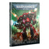 Warhammer 40,000 Codex: Imperial Knights hardcover rulebook featuring detailed cover art of a massive red-armored Imperial Knight mech firing weapons in a futuristic green battlefield.