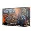 Warhammer 40,000 Kill Team Starter Set box, dark illustrated cardboard packaging with rectangular form, featuring painted Space Marines and opposing forces for skirmish tabletop gameplay, shown as a retail product box on a clean white background.