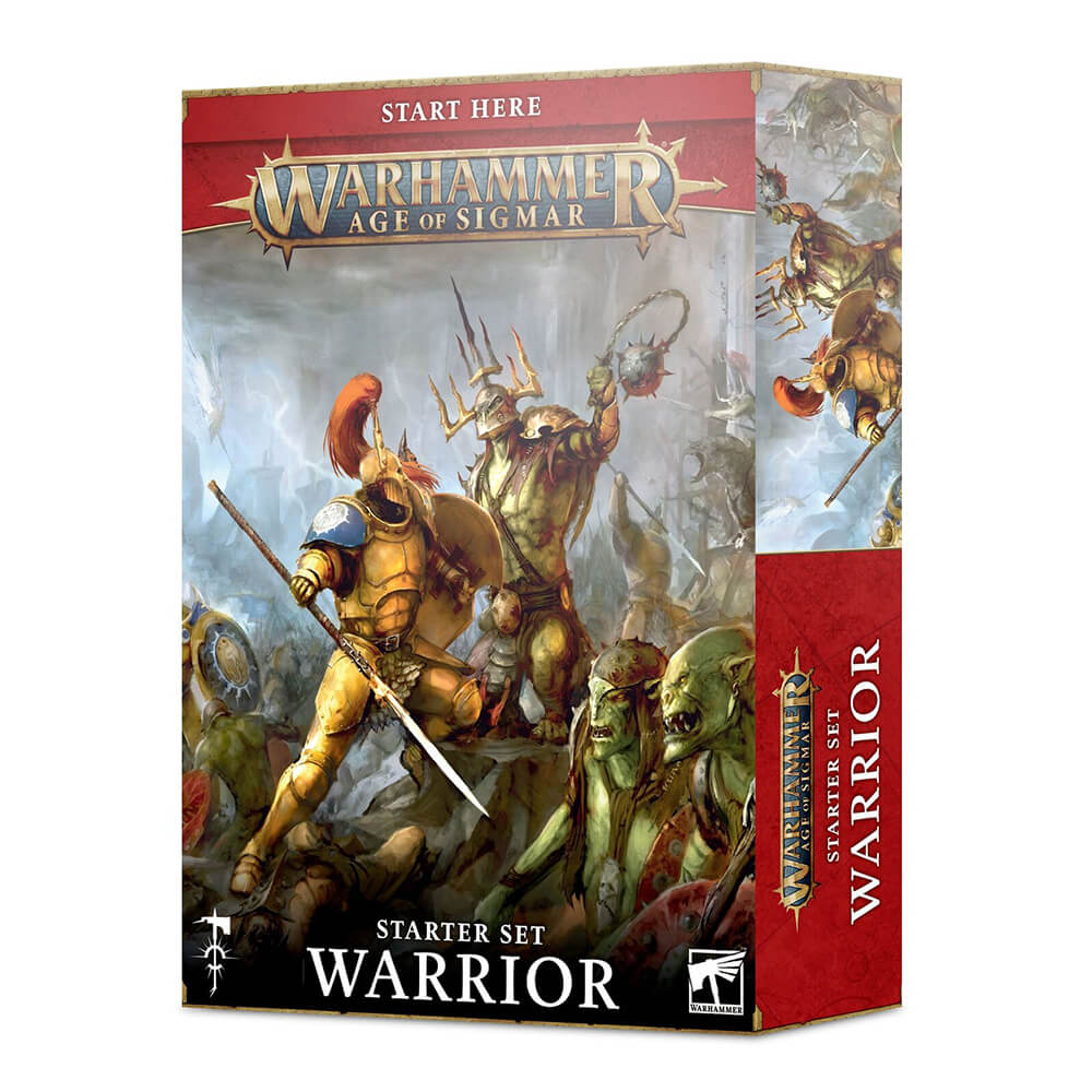 Front image packaging on hard box Warhammer Age of Sigmar Warrior Starter Set