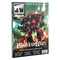 Warhammer White Dwarf 523 magazine cover in red, black, green, and metallic painted artwork featuring a towering armored Imperial Knight firing heavy weapons during a sci-fi battle across a smoke-filled futuris