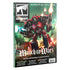 Warhammer White Dwarf 523 magazine cover in red, black, green, and metallic painted artwork featuring a towering armored Imperial Knight firing heavy weapons during a sci-fi battle across a smoke-filled futuris