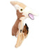 Wild Republic pteranodon plush toy in tan and cream colors with soft fabric texture, side view highlighting long wings and rounded beak, soft stuffed form designed as a huggable dinosaur plush for children.