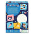 Wonder Forge Americana Matching Game back packaging with colorful tiles showing Route 66, fireworks, baseball, astronauts, and patriotic icons against a starry night theme.