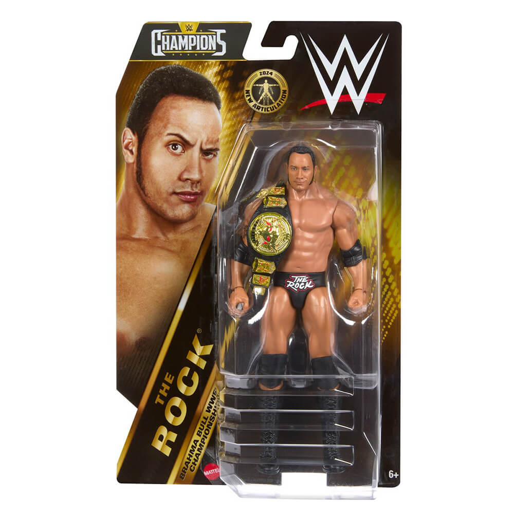 WWE Champions The Rock with Attitude Era WWE Championship 1:12 Scale Action Figure