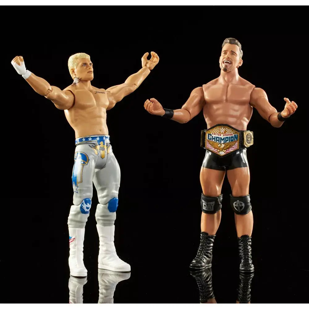 WWE Championship Showdown Series 14 Austin Theory and "The American Nightmare" Cody Rhodes 1:12 Scale 2-Pack