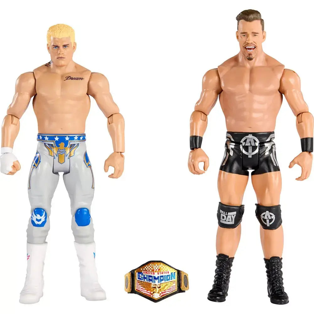 WWE Championship Showdown Series 14 Austin Theory and "The American Nightmare" Cody Rhodes 1:12 Scale 2-Pack