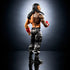 WWE Elite Collection Roman Reigns wrestling figure rear angled view featuring tan and black plastic body, sculpted back muscles, full Samoan-style tattoo coverage, long molded hair, articulated limbs, and black boots against a dark backdrop.