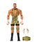 Bron Breakker WWE Elite Series 119 action figure standing with open hands, yellow and black tiger-striped singlet, black boots, interchangeable finger-pointing hands, and gold championship belt.