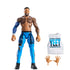 WWE Elite Jey Uso figure complete set with extra interchangeable hands, removable “YEET” shirt, detailed tattoos, blue pants with black graphics, and authentic accessories.