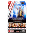 Back of WWE Elite Collection packaging for The Rock figure, showing his photo in a golden vest with career highlights and images of other wrestlers from the series.
