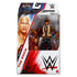 Front packaging of WWE Elite Collection Series 115 The Rock figure, featuring window display of the figure, accessories, and artwork of The Rock on the box.