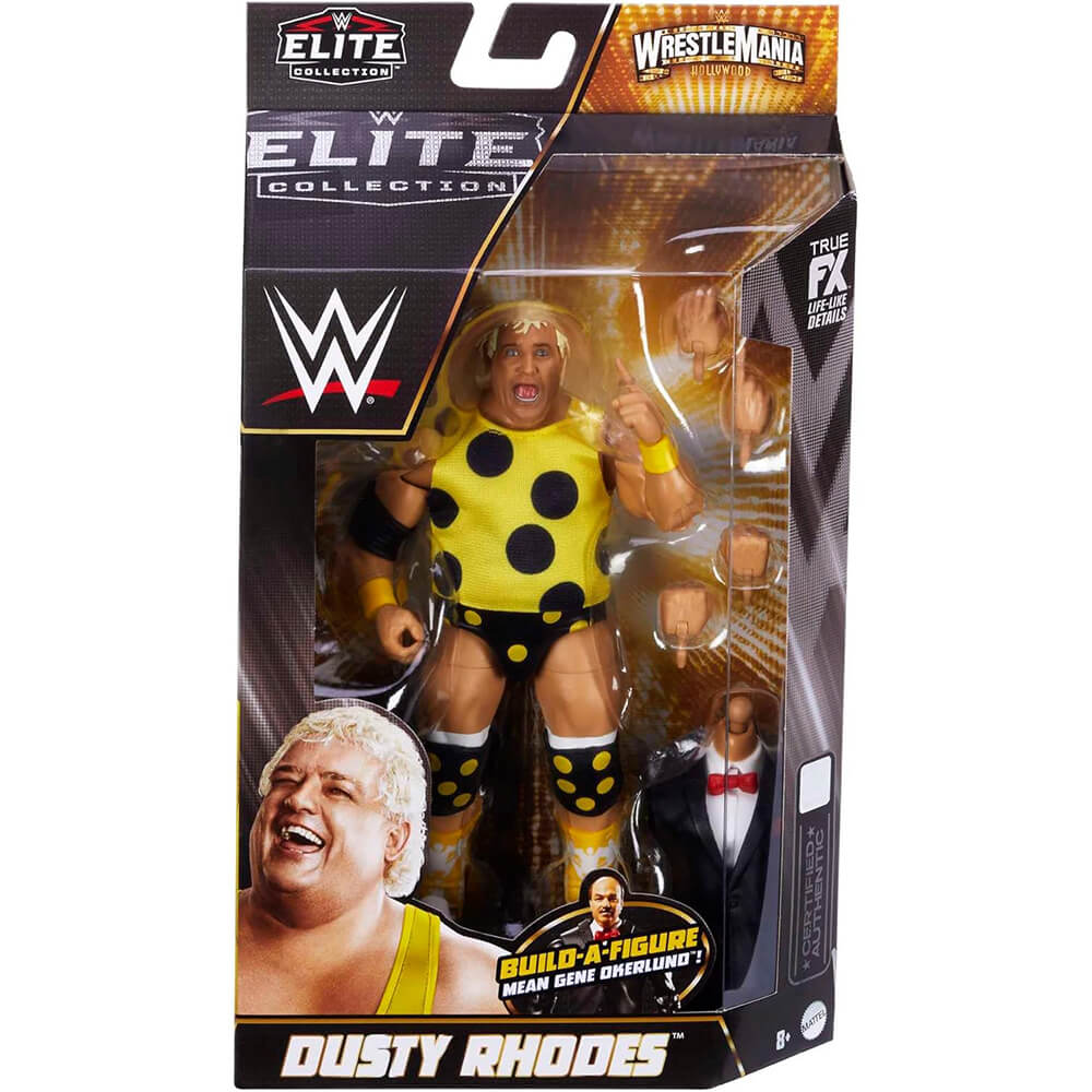 WWE Elite Wrestlemania Hollywood Dusty Rhodes With Build-A-Figure Action Figure packaging