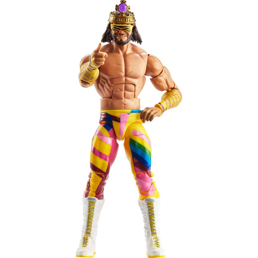 WWE Elite Wrestlemania Hollywood “Macho King” Randy Savage With Build-A-Figure Action Figure