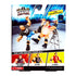 WWE Knuckle Crunchers package back showing "Stone Cold" Steve Austin figure delivering a kick, with crowd background and images of CM Punk, Dominik Mysterio, and LA Knight collectables.