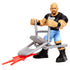 WWE Knuckle Crunchers Stone Cold Steve Austin figure posed with folding gray chair accessory and red action effect, emphasizing play features with articulated arms for dynamic wrestling moves.