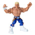 Close-up of WWE Cody Rhodes Knuckle Crunchers figure with detailed muscular body, blue and red tights, white boots, and flexed arms posed for wrestling battle action.