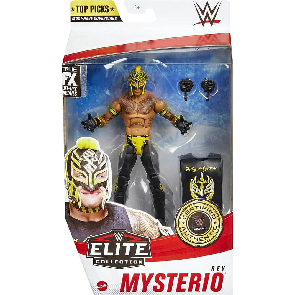 WWE Top Picks Elite Collection Rey Mysterio Action Figure packaging