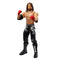 Mattel WWE AJ Styles action figure standing in black wrestling gear with silver accents, red gloves, and detailed sculpt capturing his likeness.