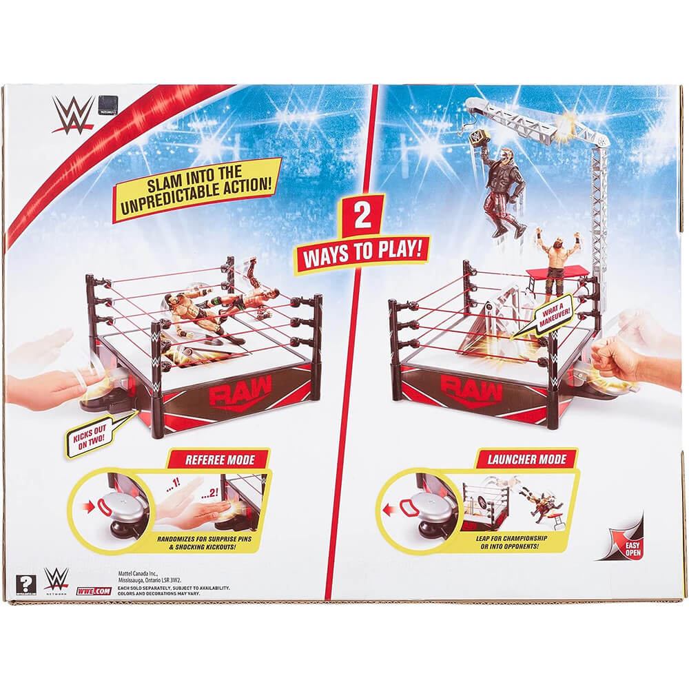 WWE Wrekkin' Kickout Ring Playset back of the box