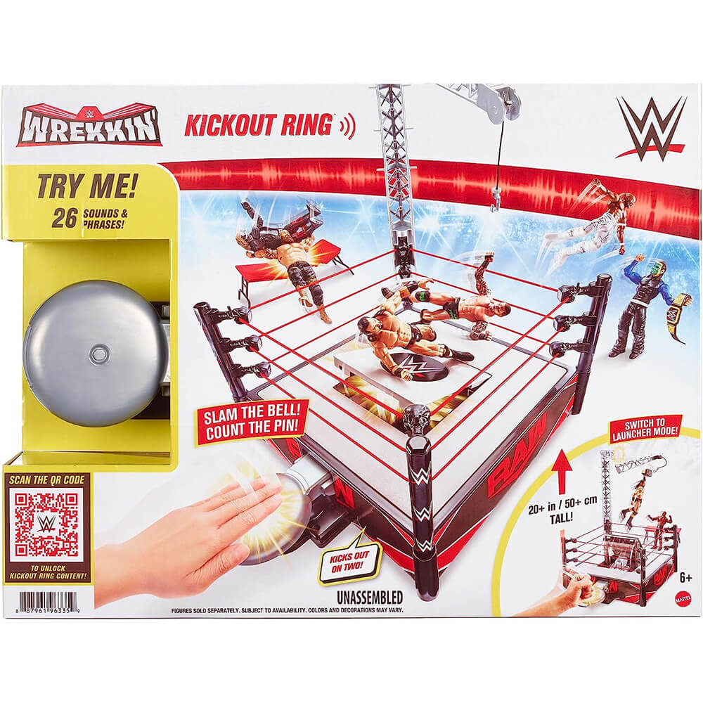 WWE Wrekkin' Kickout Ring Playset front of the box