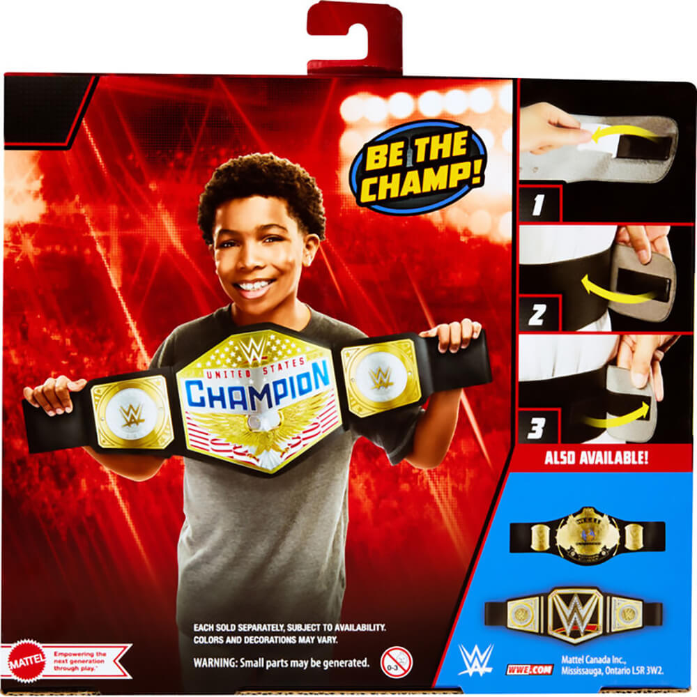 WWE Wrestling United States Championship Title Belt back of the box