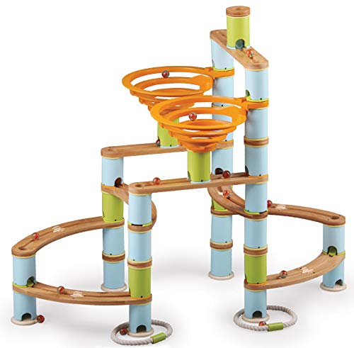 Fat Brain Toys Bamboo Builder Marble Run - 168pcs