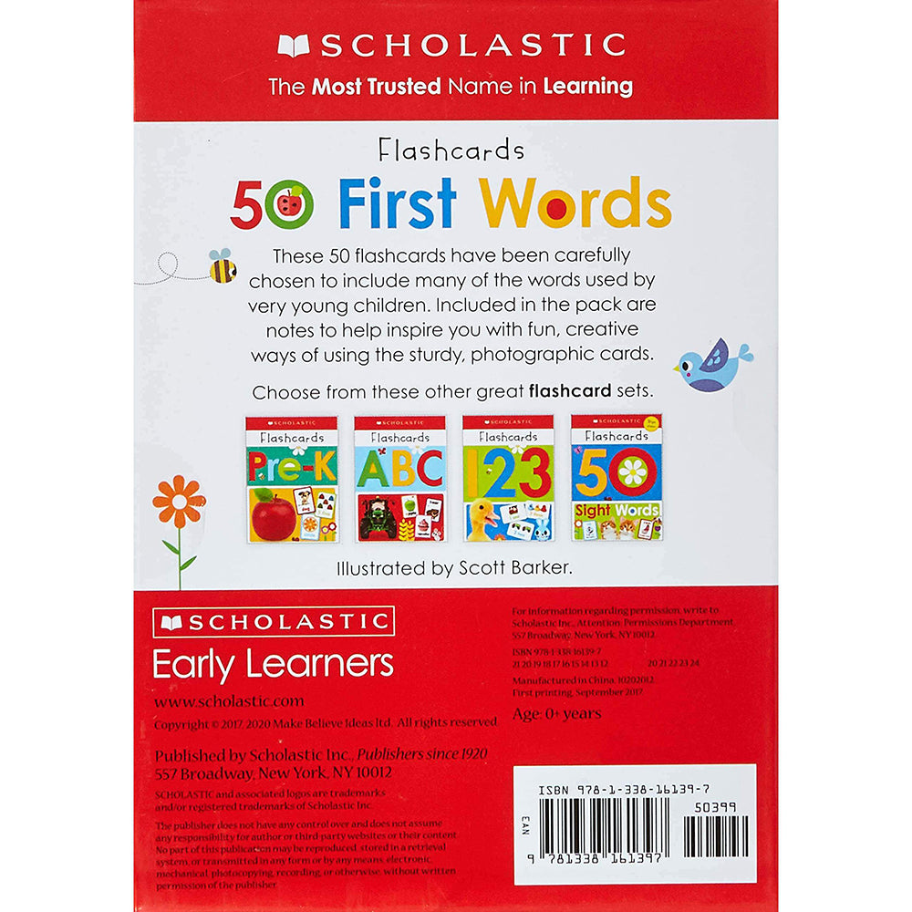 Flashcards: 50 First Words (Scholastic Early Learners)