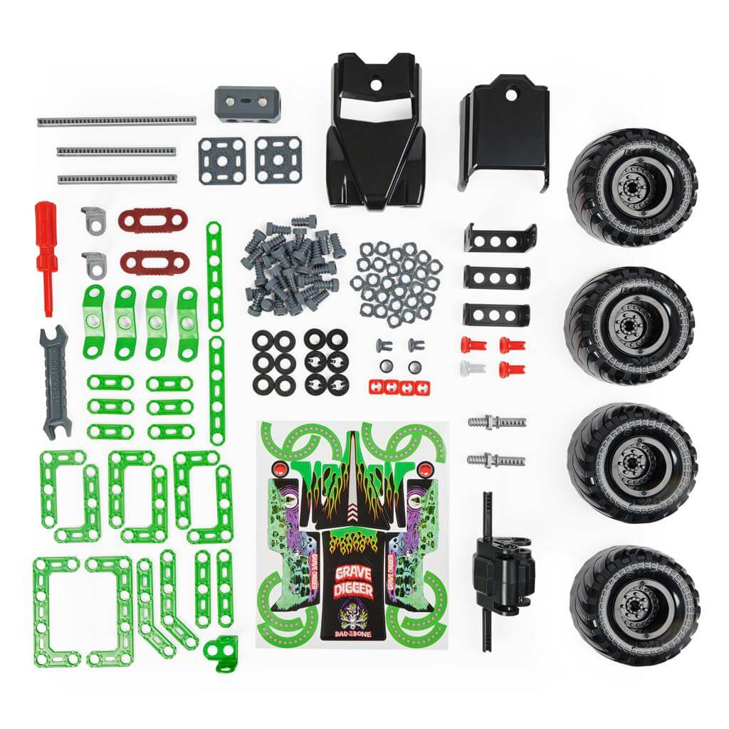 Meccano Junior Monster Jam Grave Digger Monster Truck Building Set