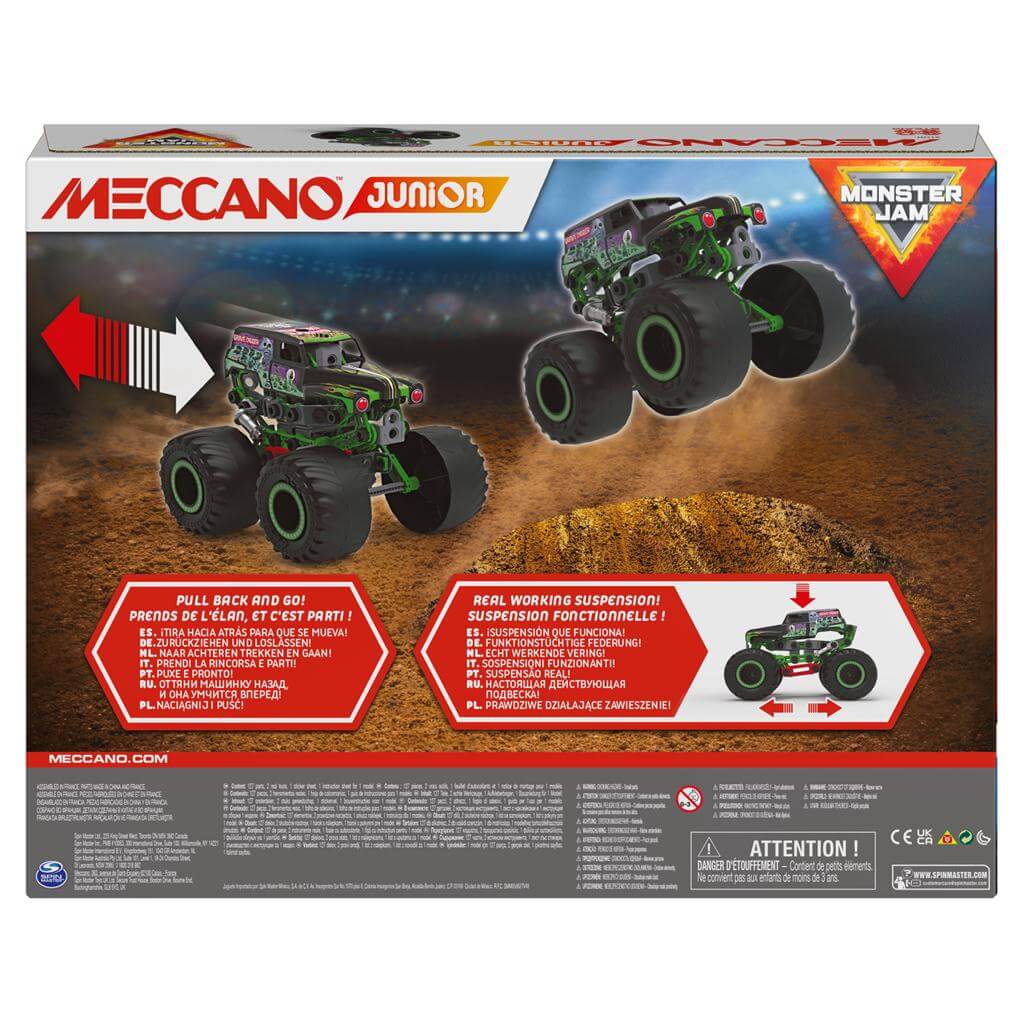 Meccano Junior Monster Jam Grave Digger Monster Truck Building Set