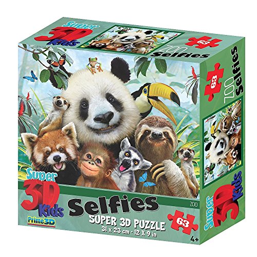 Super 3D Puzzle Zoo Selfie 63 Pc