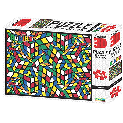 Rubiks Super 3D Puzzle Geeked 500 Pc