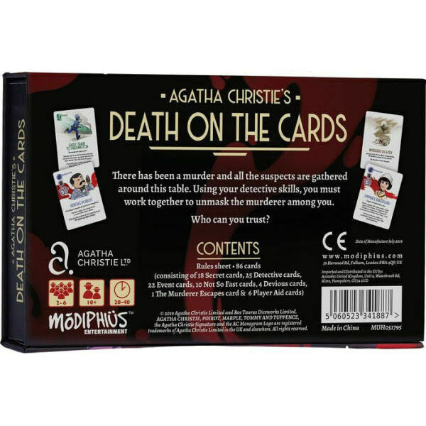 Agatha Christie Death on the Cards Game