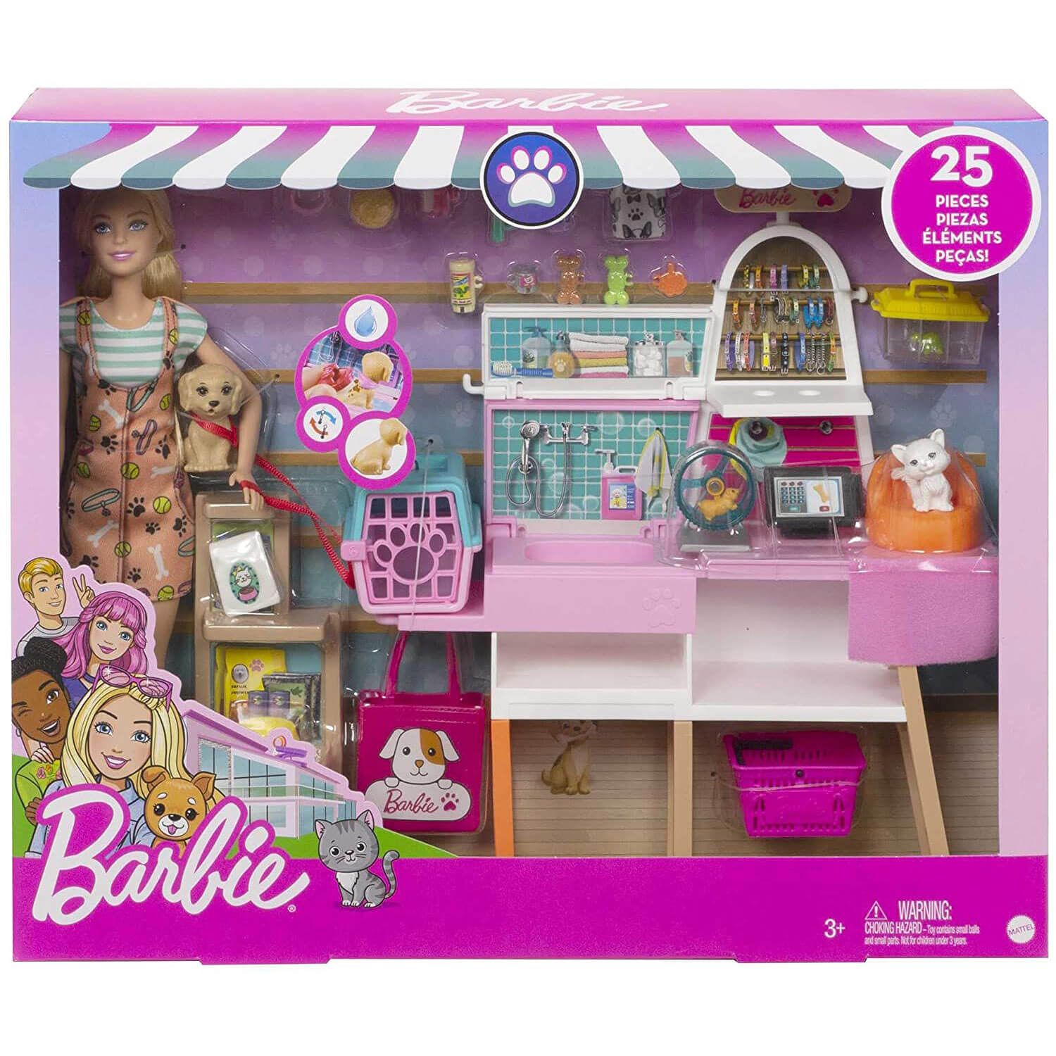 Barbie Doll and Pet Boutique Playset