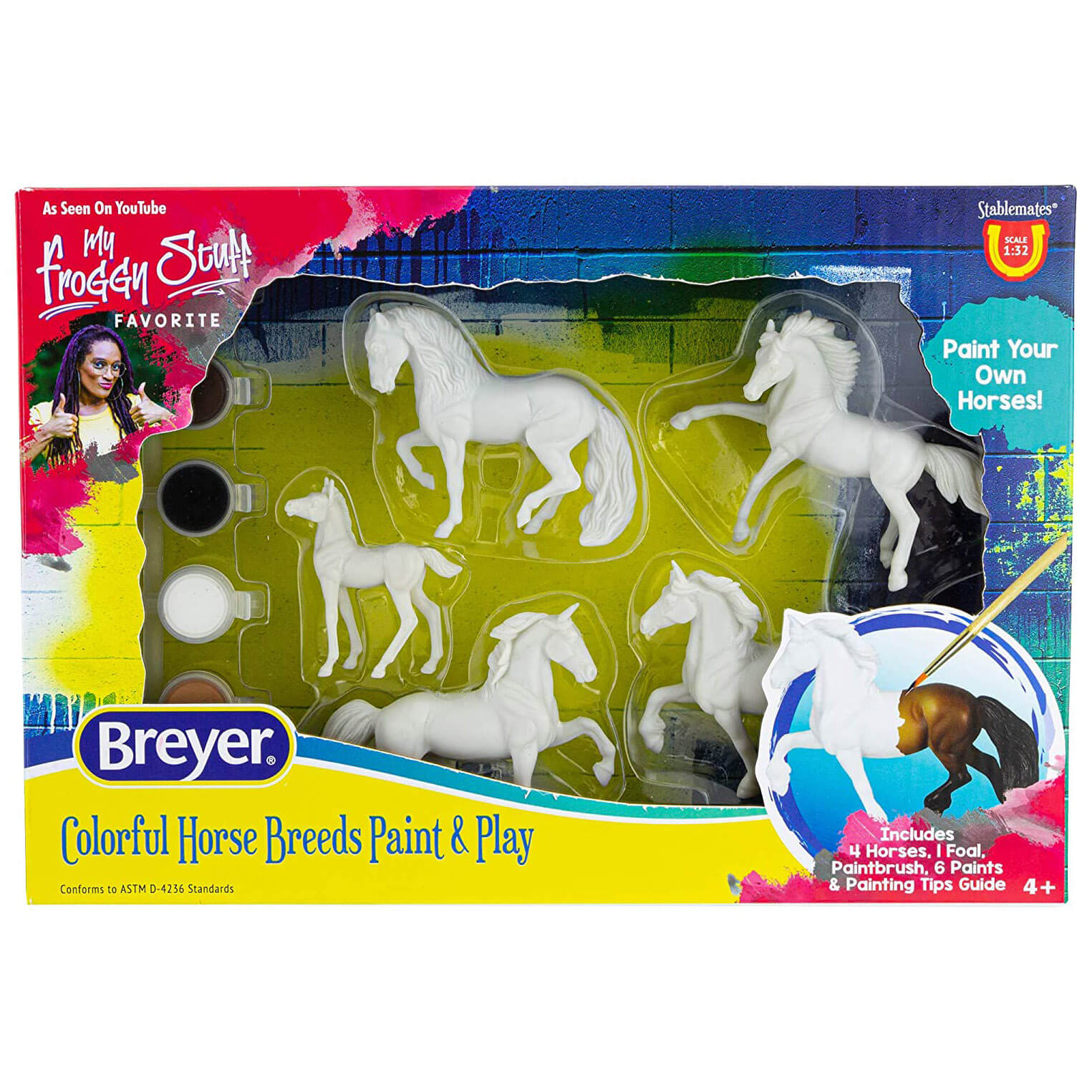 Breyer Craft Colorful Horse Breeds Paint & Play Set