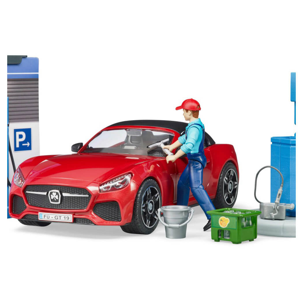 Bruder bworld Gas Station with Car Wash