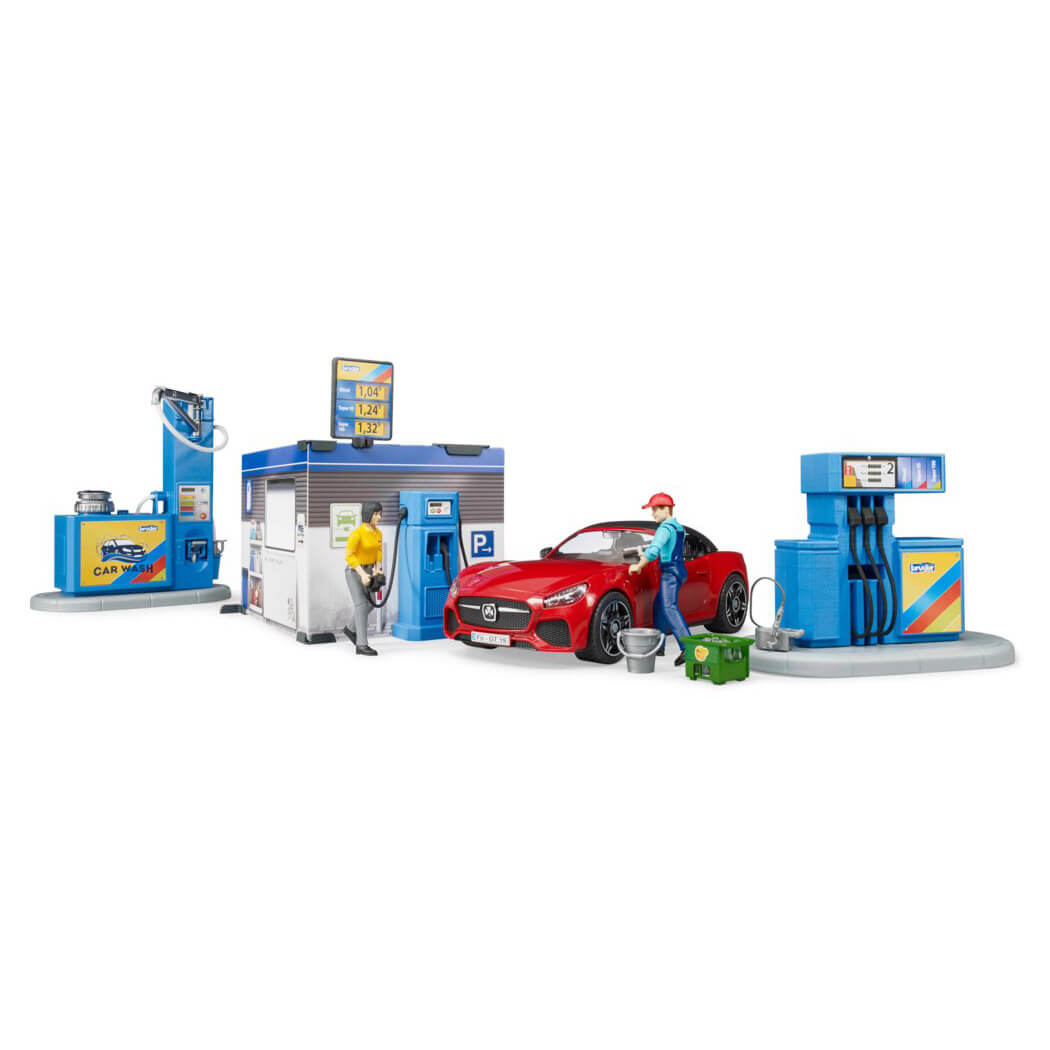 Bruder bworld Gas Station with Car Wash