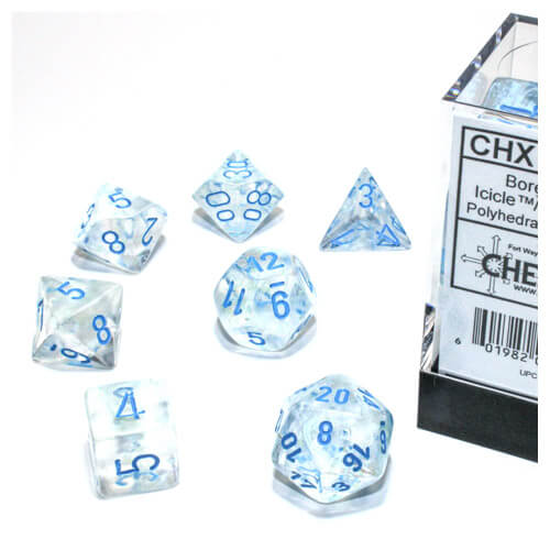 Chessex Borealis Icicle/Light Blue Polyhedral 7-Die Set