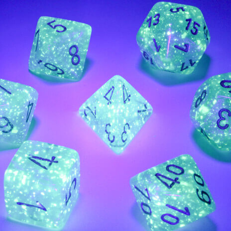 Chessex Borealis Teal/Gold Polyhedral 7-Die Set