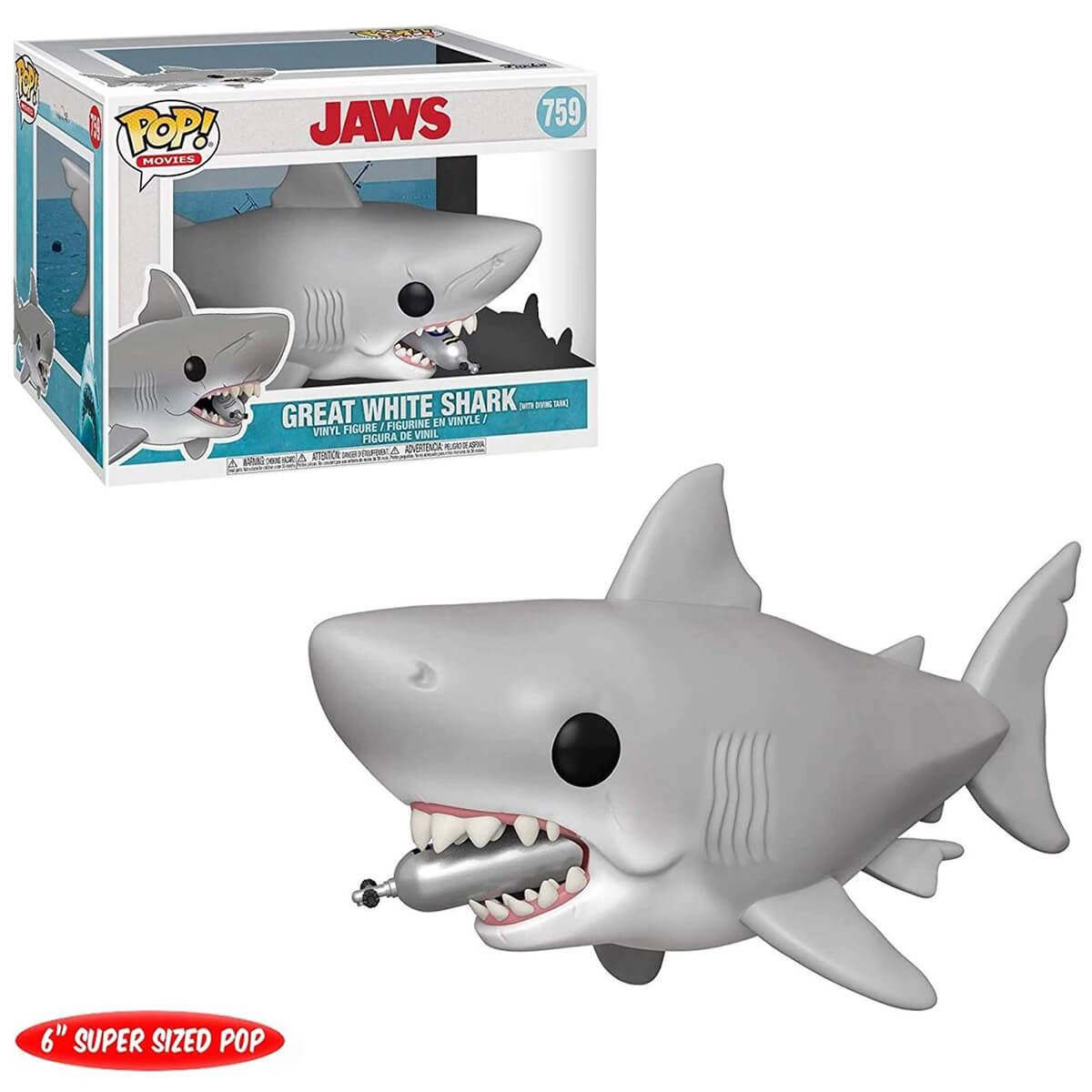 Funko POP Movies Jaws Great White Shark With Diving Tank #759