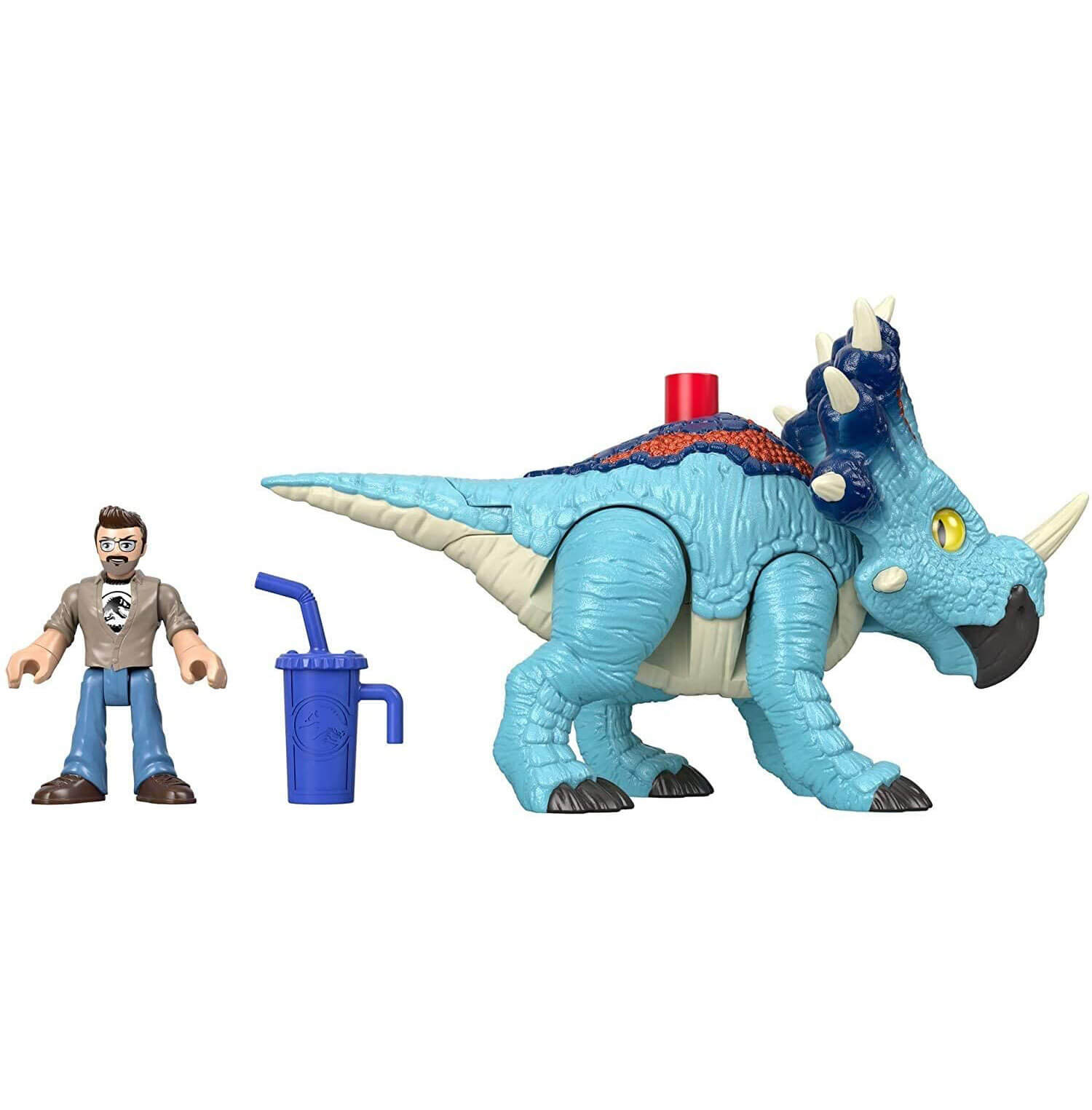 Jurassic World Imaginext Pachyrhinosaurus & Lowery Figures