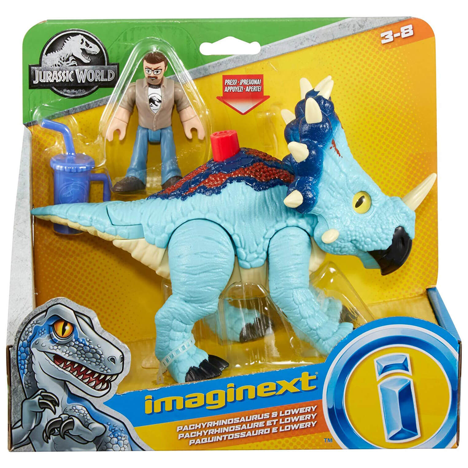 Jurassic World Imaginext Pachyrhinosaurus & Lowery Figures
